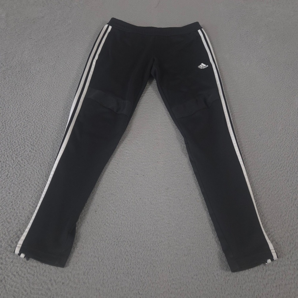 Adidas Pants Womens Medium Black Tiro19 Training Tapered Leg Polyester Stripes